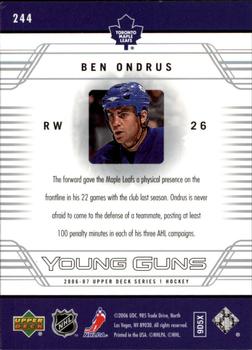 2006-07 Upper Deck #244 Ben Ondrus Back