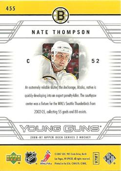 2006-07 Upper Deck #455 Nate Thompson Back