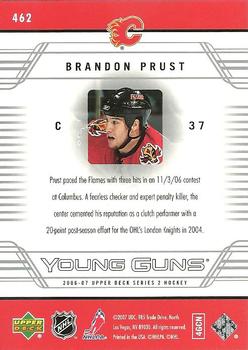 2006-07 Upper Deck #462 Brandon Prust Back