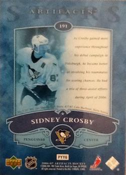 2006-07 Upper Deck Artifacts #191 Sidney Crosby Back