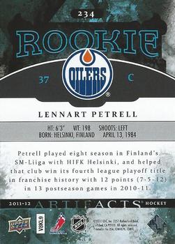 2011-12 Upper Deck Artifacts #234 Lennart Petrell Back