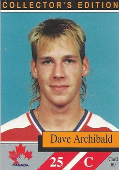 1990-91 Alberta Lotteries Team Canada #9 Dave Archibald Front