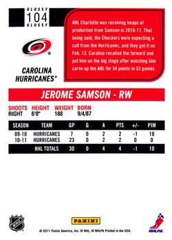 2011-12 Score - Glossy #104 Jerome Samson Back