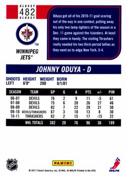 2011-12 Score - Glossy #482 Johnny Oduya Back