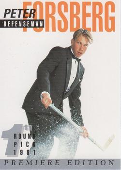 1991 Arena Draft Picks French #4 Peter Forsberg Front