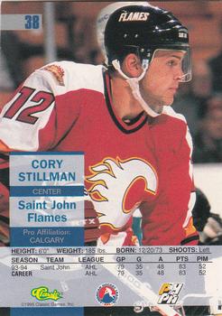 1995 Classic Images - Gold #38 Cory Stillman  Back