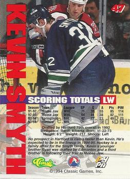 1994-95 Classic - Gold #47 Kevin Smyth  Back