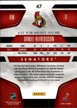 2011-12 Panini Certified #47 Daniel Alfredsson Back