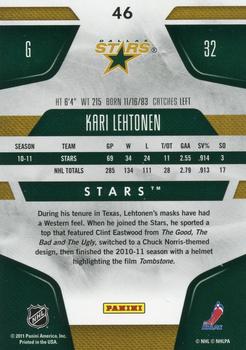 2011-12 Panini Certified #46 Kari Lehtonen Back