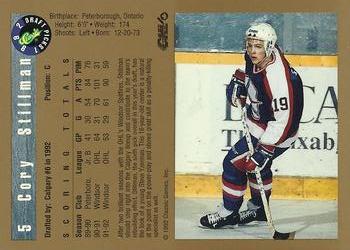 1992 Classic Draft Picks #5 Cory Stillman Back