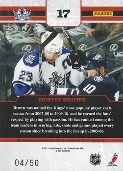 2010-11 Panini Zenith - Gifted Grinders Scraps Jerseys Prime #17 Dustin Brown Back