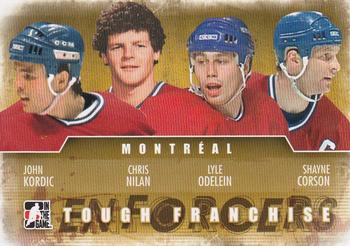 2011-12 In The Game Enforcers #3 John Kordic / Chris Nilan / Lyle Odelein / Shayne Corson Front