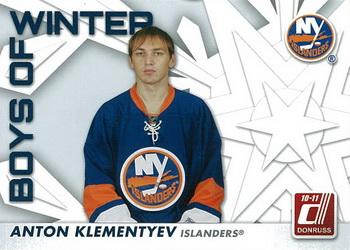 2010-11 Donruss - Boys of Winter #31 Anton Klementyev Front