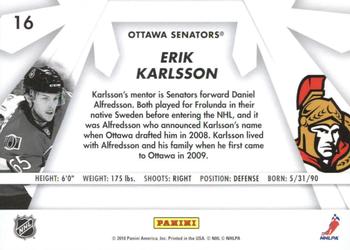 2010-11 Donruss - Boys of Winter #16 Erik Karlsson Back