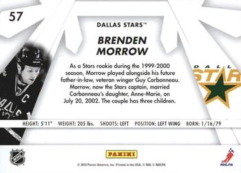 2010-11 Donruss - Boys of Winter #57 Brenden Morrow Back