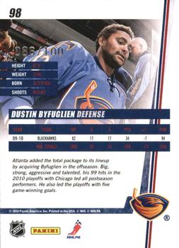 2010-11 Donruss - Press Proofs #98 Dustin Byfuglien Back