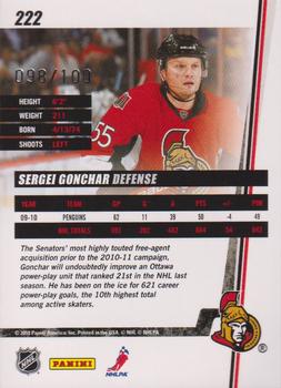 2010-11 Donruss - Press Proofs #222 Sergei Gonchar Back