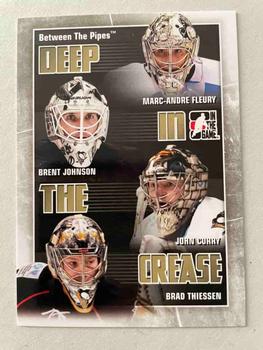 2010-11 In The Game Between The Pipes - Deep In The Crease #DC-24 Marc-Andre Fleury / Brent Johnson / John Curry / Brad Thiessen  Front