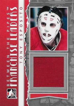 2010-11 In The Game Between The Pipes - Franchise Leaders Jerseys Silver #FL-07 Tony Esposito Front