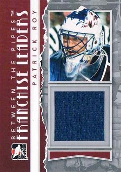 2010-11 In The Game Between The Pipes - Franchise Leaders Jerseys Silver #FL-08 Patrick Roy Front