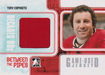2010-11 In The Game Decades 1980s - Between The Pipes Jerseys Silver #BTPJ-03 Tony Esposito  Front