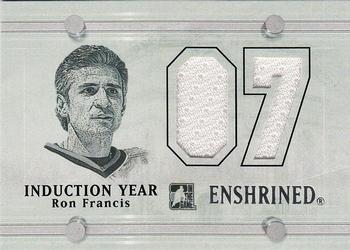 2010-11 In The Game Enshrined - Induction Year Silver #IY20 Ron Francis  Front
