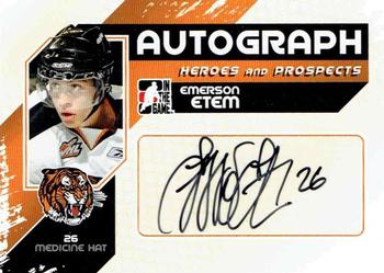 2010-11 In The Game Heroes and Prospects - Autographs #A-EE Emerson Etem  Front