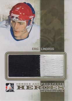 2010-11 In The Game Heroes and Prospects - Heroes Game Used Jerseys Gold #HM11 Eric Lindros  Front