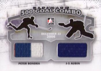 2010-11 In The Game Ultimate Memorabilia - 500 Goal Combos #25 Peter Bondra / Jean-Sebastien Aubin Front