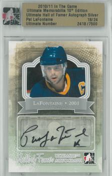 2010-11 In The Game Ultimate Memorabilia - Hall of Famer Autographs #22 Pat Lafontaine  Front