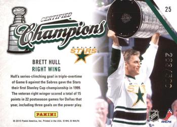 2010-11 Panini Certified - Champions #25 Brett Hull  Back