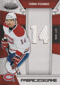 2010-11 Panini Certified - Fabric of the Game Jersey Number #TPL Tomas Plekanec  Front