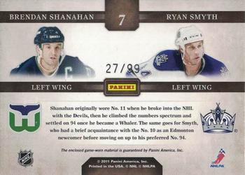 2010-11 Panini Dominion - Got Your Number Dual Jerseys #7 Brendan Shanahan / Ryan Smyth  Back