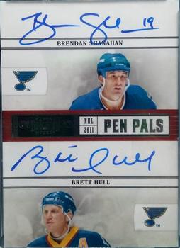 2010-11 Panini Dominion - Pen Pals #16 Brendan Shanahan / Brett Hull  Front