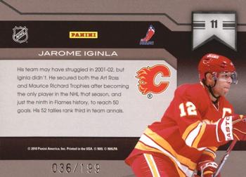 2010-11 Panini Limited - Banner Season #11 Jarome Iginla  Back