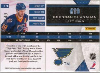 2010-11 Panini Limited - Silver Spotlight #174 Brendan Shanahan  Back