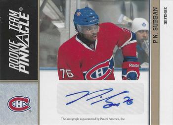 2010-11 Panini Pinnacle - Rookie Team Pinnacle Signatures #5 P.K. Subban / Oliver Ekman-Larsson  Front