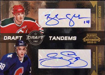 2010-11 Playoff Contenders - Draft Tandems Autographs #7 Brendan Shanahan / Joe Sakic  Front