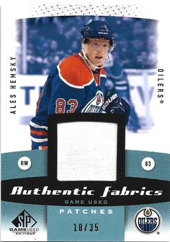 2010-11 SP Game Used - Authentic Fabrics Patches #AF-AH Ales Hemsky  Front