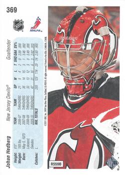 2010-11 Upper Deck - 20th Anniversary Variation #369 Johan Hedberg  Back