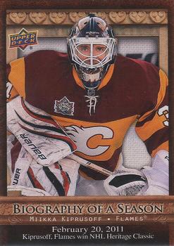 2010-11 Upper Deck - Biography of a Season #BOS26 Miikka Kiprusoff  Front