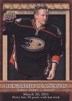 2010-11 Upper Deck - Biography of a Season #BOS30 Corey Perry  Front