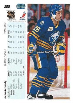 2010-11 Upper Deck French - 1990-91 Upper Deck French Buybacks #380 Dean Kennedy  Back