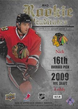 2010-11 Upper Deck - Rookie Headliners #RH3 Nick Leddy  Back