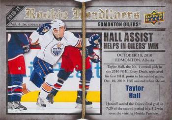 2010-11 Upper Deck - Rookie Headliners #RH30 Taylor Hall Front