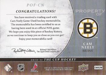 2010-11 Upper Deck The Cup - Property of #POF-CN Cam Neely  Back