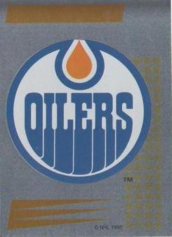 1992-93 Panini Stickers (French) #98 Edmonton Oilers Logo Front