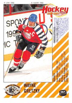 1992-93 Panini Stickers (French) #287 Wayne Gretzky Front