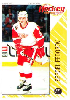 1992-93 Panini Stickers (French) #291 Sergei Fedorov  Front