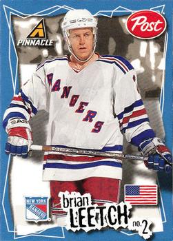 1997 Pinnacle Post #4 Brian Leetch  Front